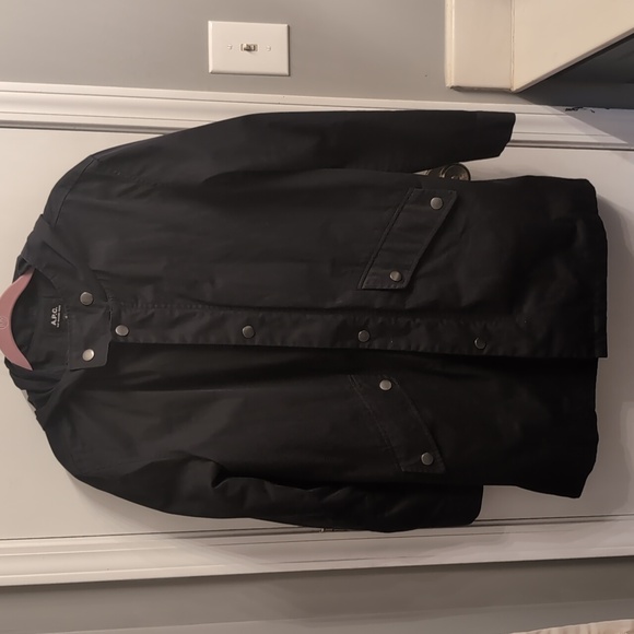 A.P.C. Men's Black Full Zip/Snap Hooded Jacket Parka Size Small - Picture 1 of 7
